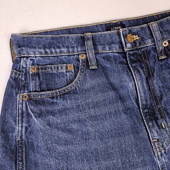 J.Crew High Rise Denim Front Slit Midi Skirt Womens 4 Pencil Western CB967 Jean - Picture 6 of 16